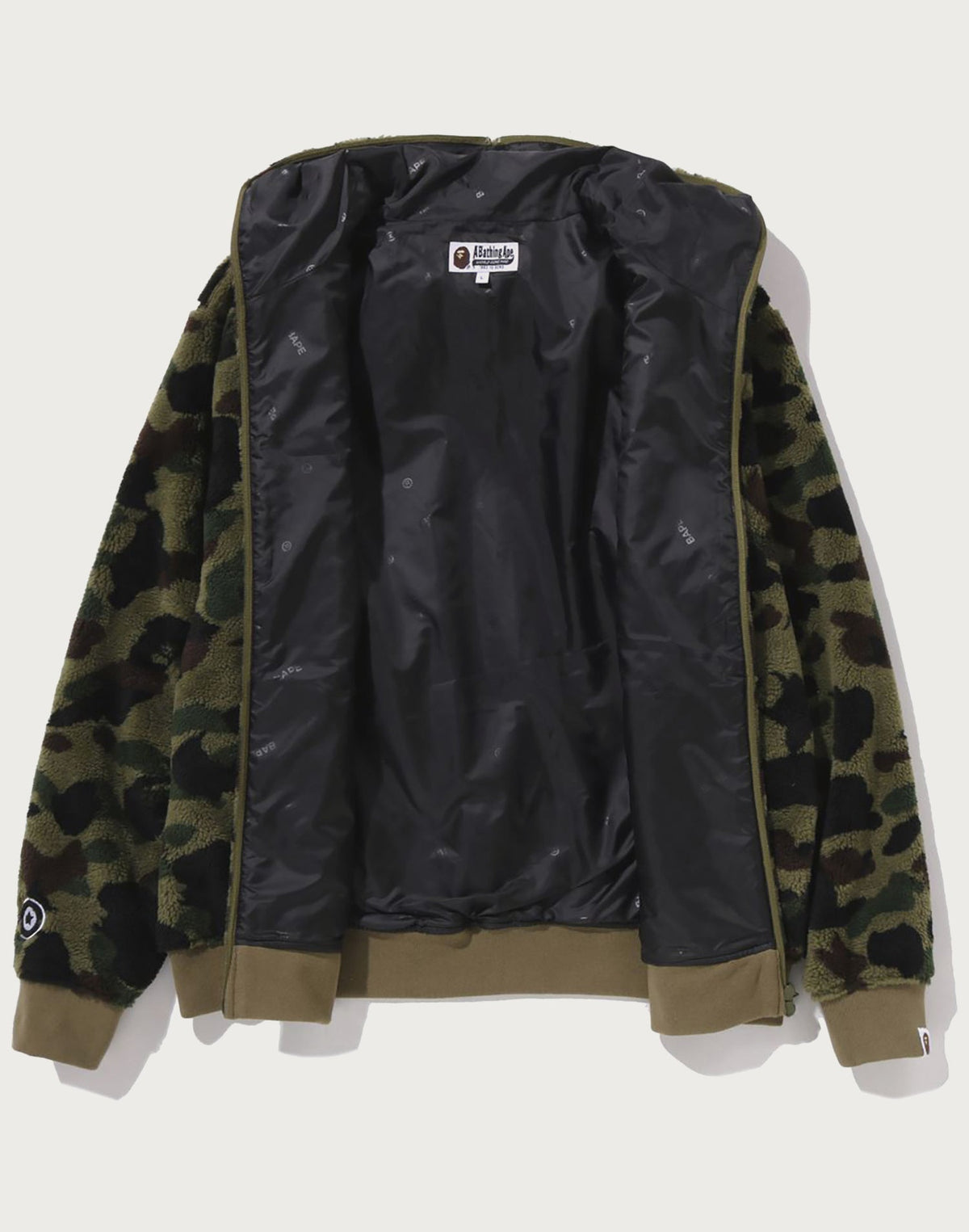 1ST CAMO 2ND SHARK BOA HOODIE JACKET MENS