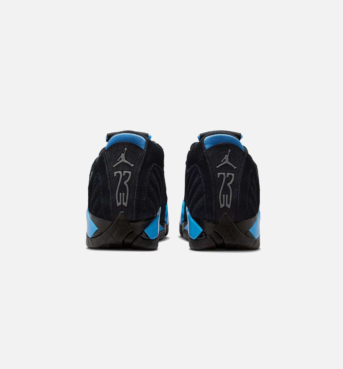 Air Jordan 14 Retro Black and University Blue Big Kids' Sneakers - Black/White/University Blue