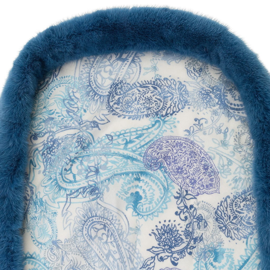 PAISLEY PRINT BLUE SHAWL