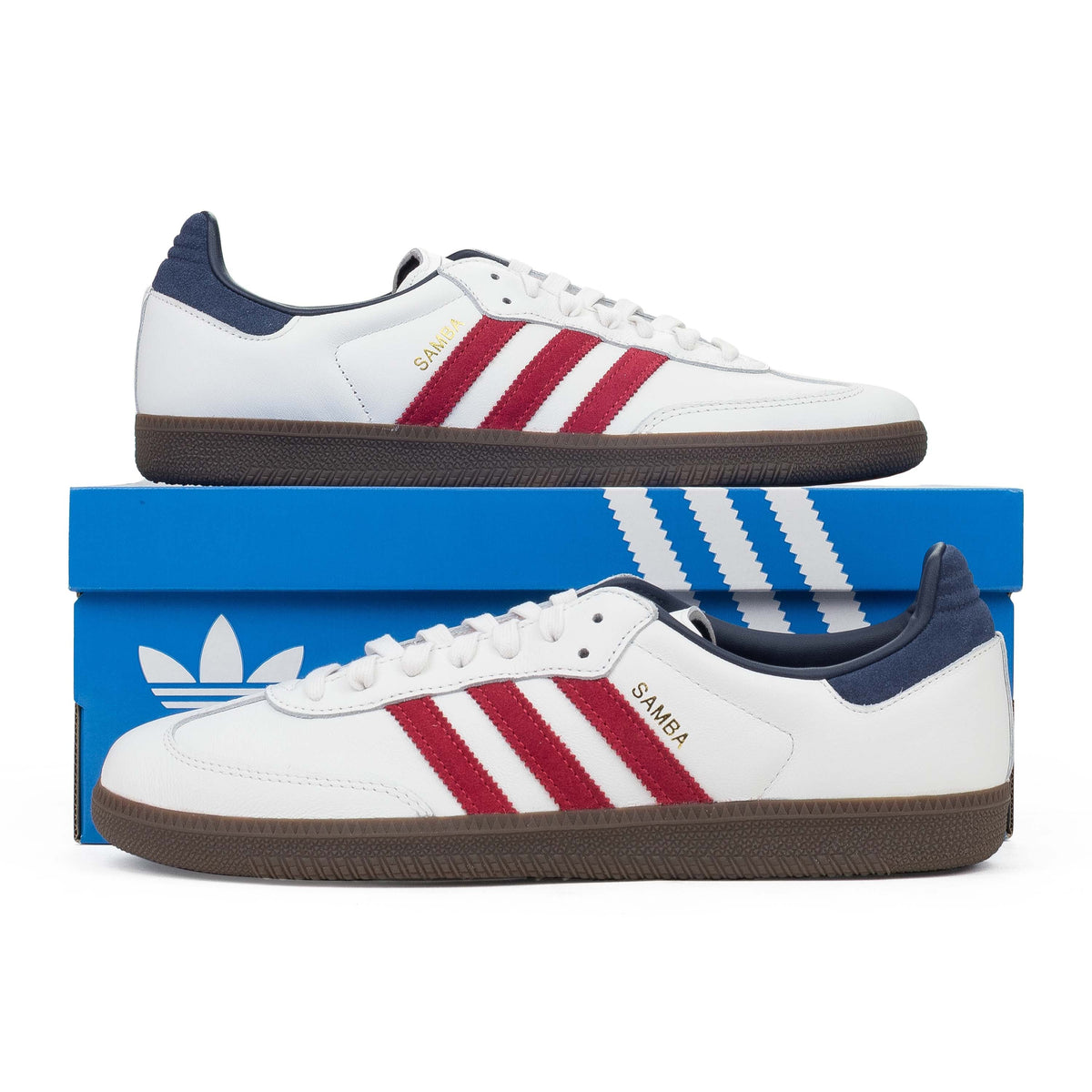 WHITE/RED/INDIGO SAMBA OG SNEAKERS