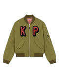 Kenzo gingham-patch bomber jacket