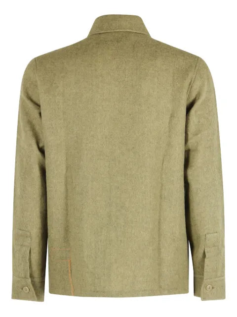 Fortela front-pockets wool shirt jacket