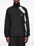 Y-3 raw edge 3 stripes nylon shell jacket
