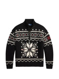 Polo Ralph Lauren snowflake-intarsia half-zip sweater
