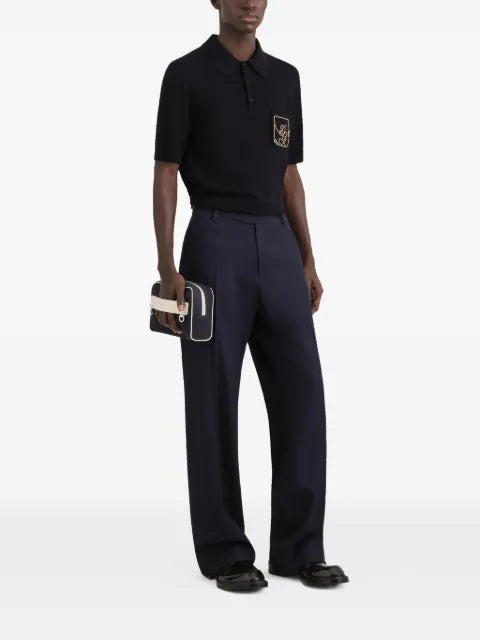 Dolce & Gabbana virgin wool polo shirt with logo