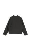 MM6 Maison Margiela logo-embroidered concealed-fastening jacket