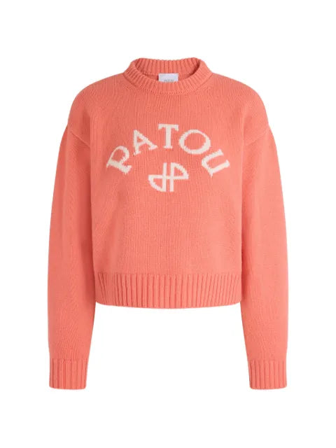 Patou logo-intarsia crew-neck sweater
