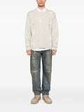 atomo factory distressed crew-neck sweater