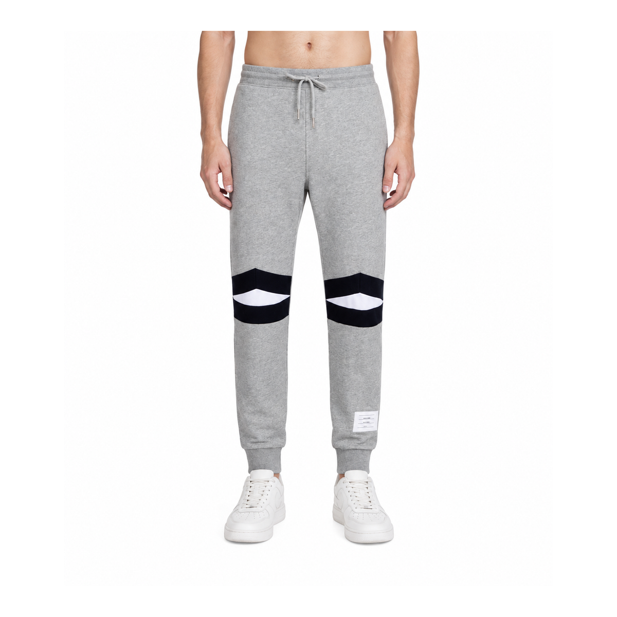 Thom Browne Style Unisex Sweatpants with Signature Four-Bar Detail