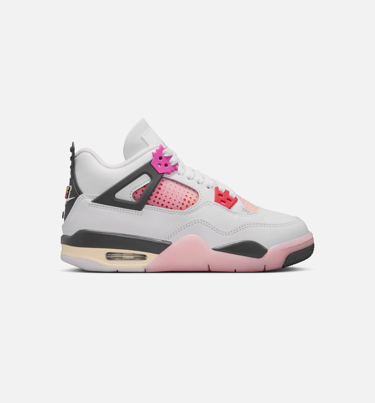 Air Jordan 4 Retro Comic Grade School – Off White/Fire Pink/Anthracite