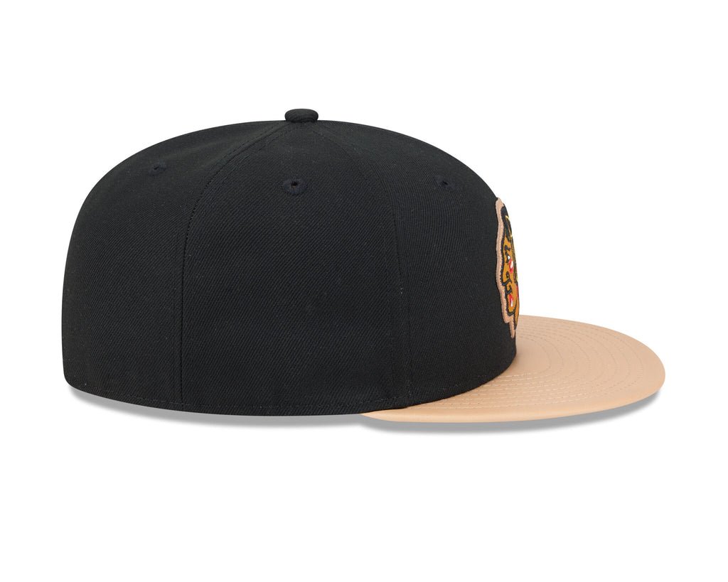 New Era 5950 Chicago Blackhawks Leather Visor Fitted Hat