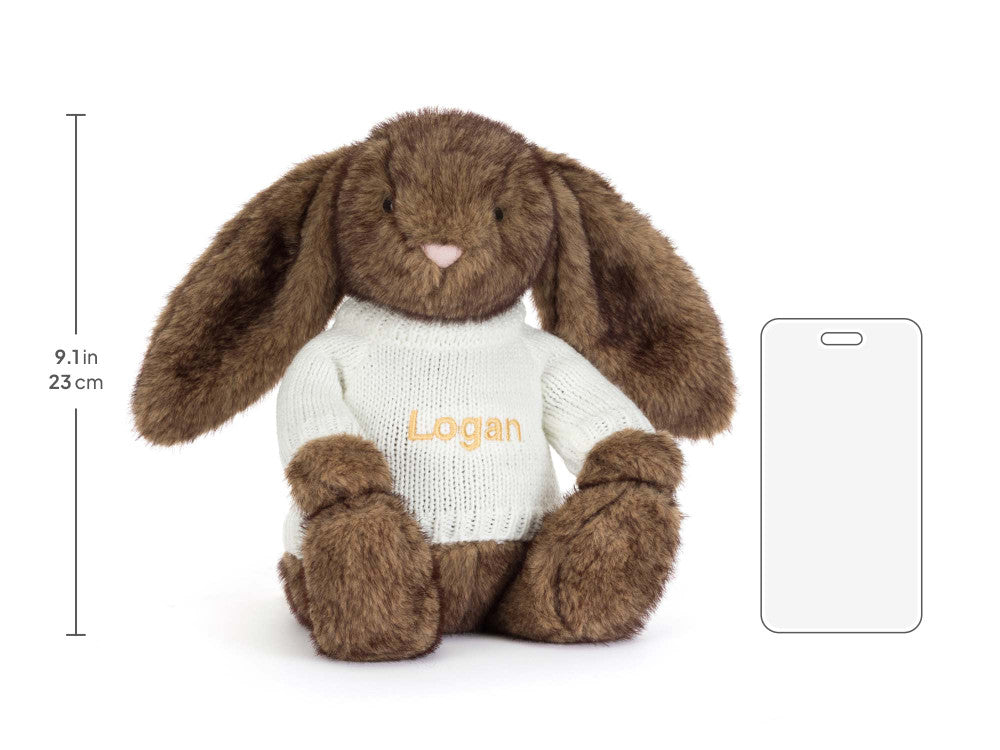 Hoppleston Luxe Bunny with Personalized Cream Jumper