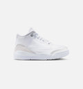 Air Jordan 3 Retro White / Metallic Silver Preschool Lifestyle Shoes (PS)