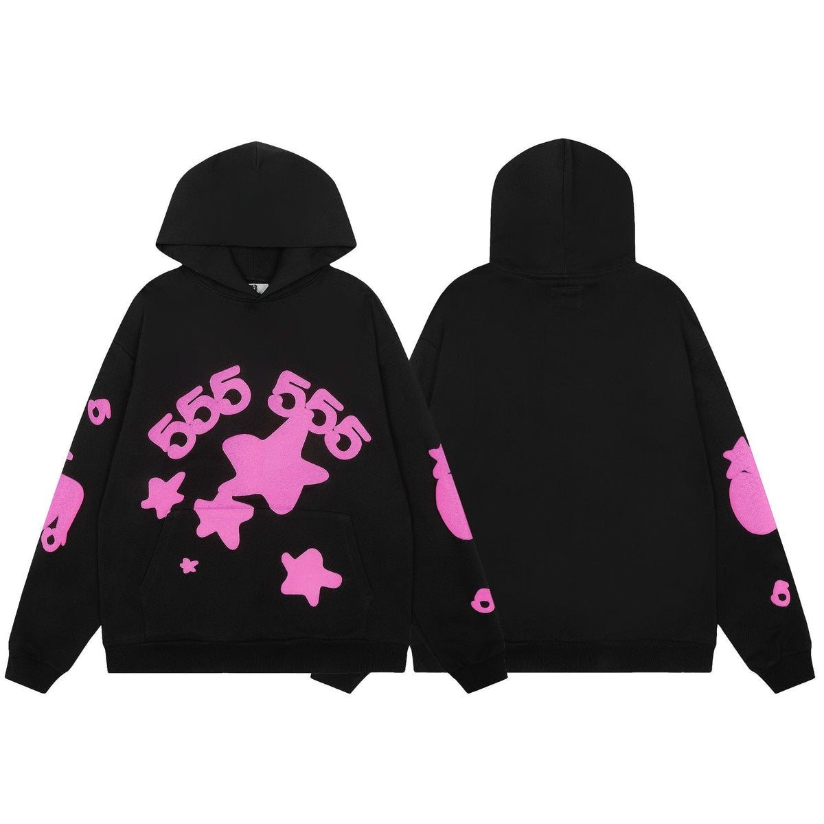 Sp5der Pink Star Graphic Matching Set - Black