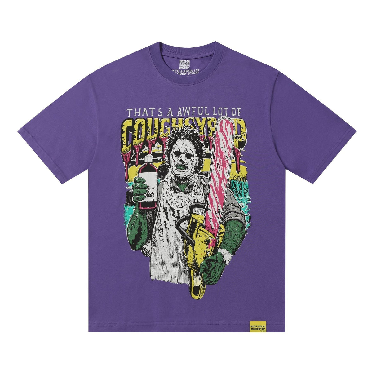 THAT'S A AWFUL LOT OF COUGH SYRUP Distressed Graphic T-Shirt