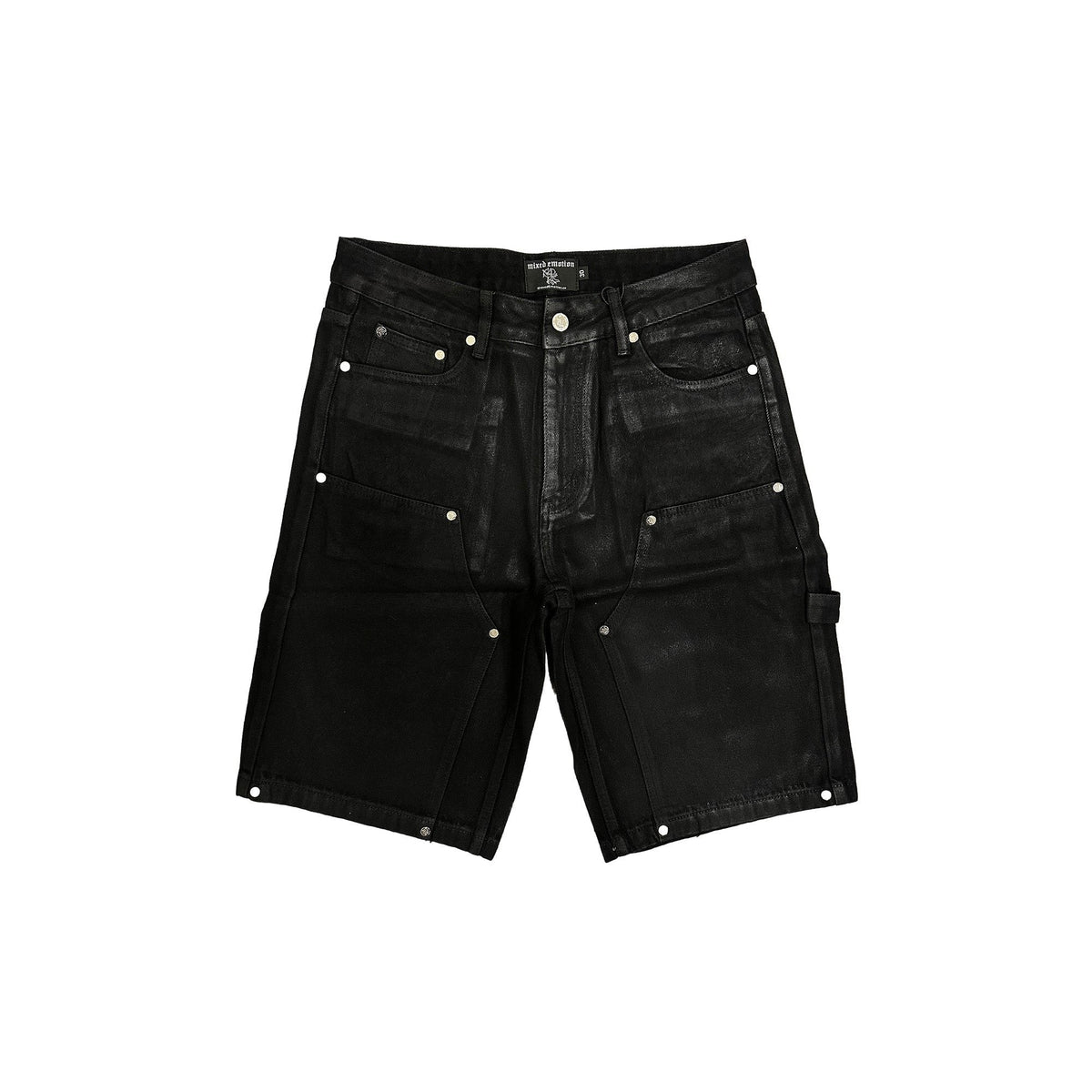 Mixed Emotion Black Logo Cargo Shorts