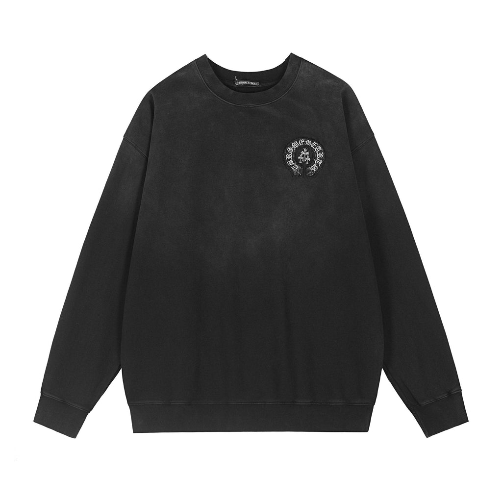 Chrome Hearts Distressed Cross Slogan Graphic Sweatshirt