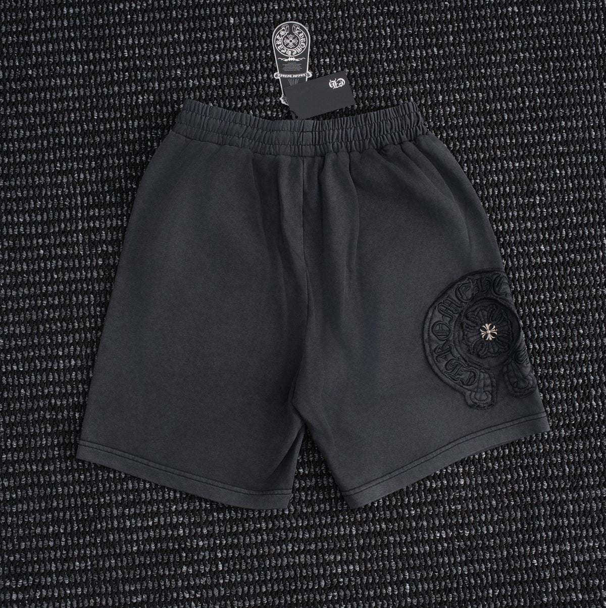 Chrome Hearts Horseshoe Floral Embroidered Shorts