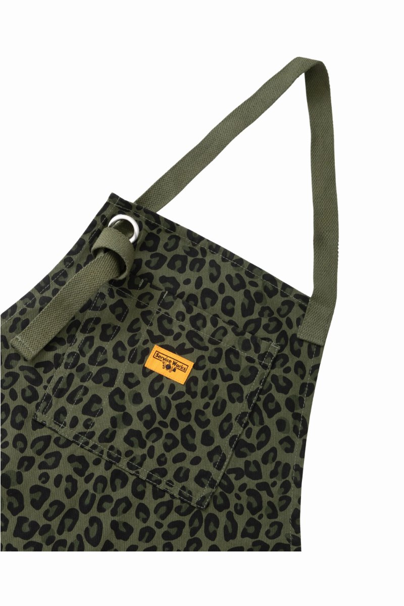 SERVICE WORKS PATTERNED APRON Green Leopard