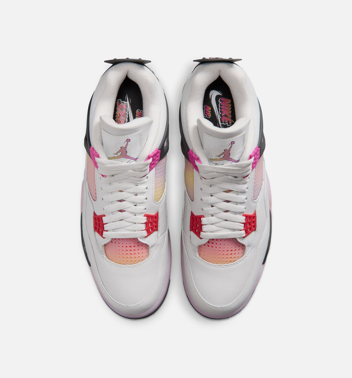 Air Jordan 4 Retro Comic Men's Shoes - Off White Fire Pink Anthracite