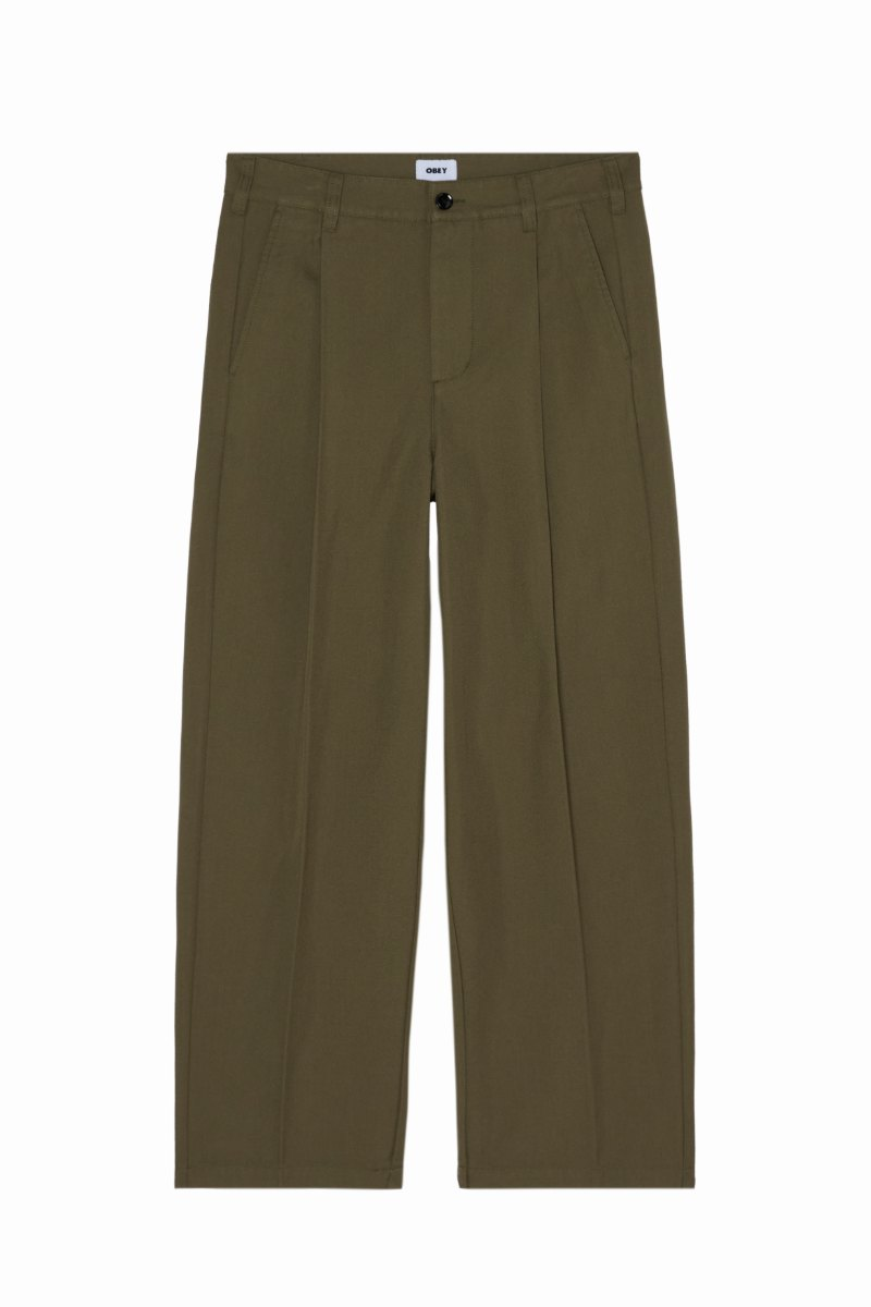 OBEY DEAN PLEATED PANT Stone Gray
