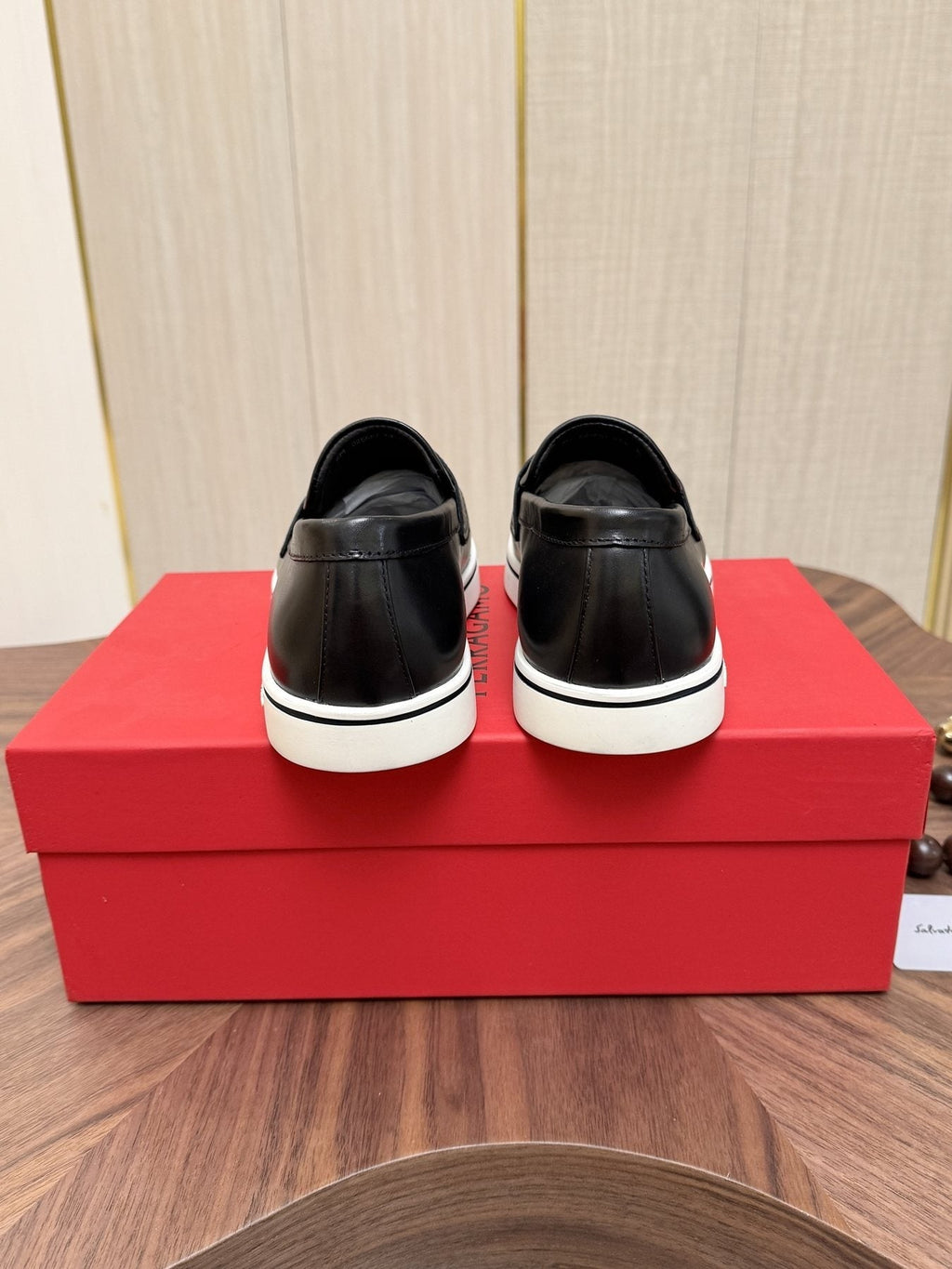 Salvatore Ferragamo Black Penny Loafers