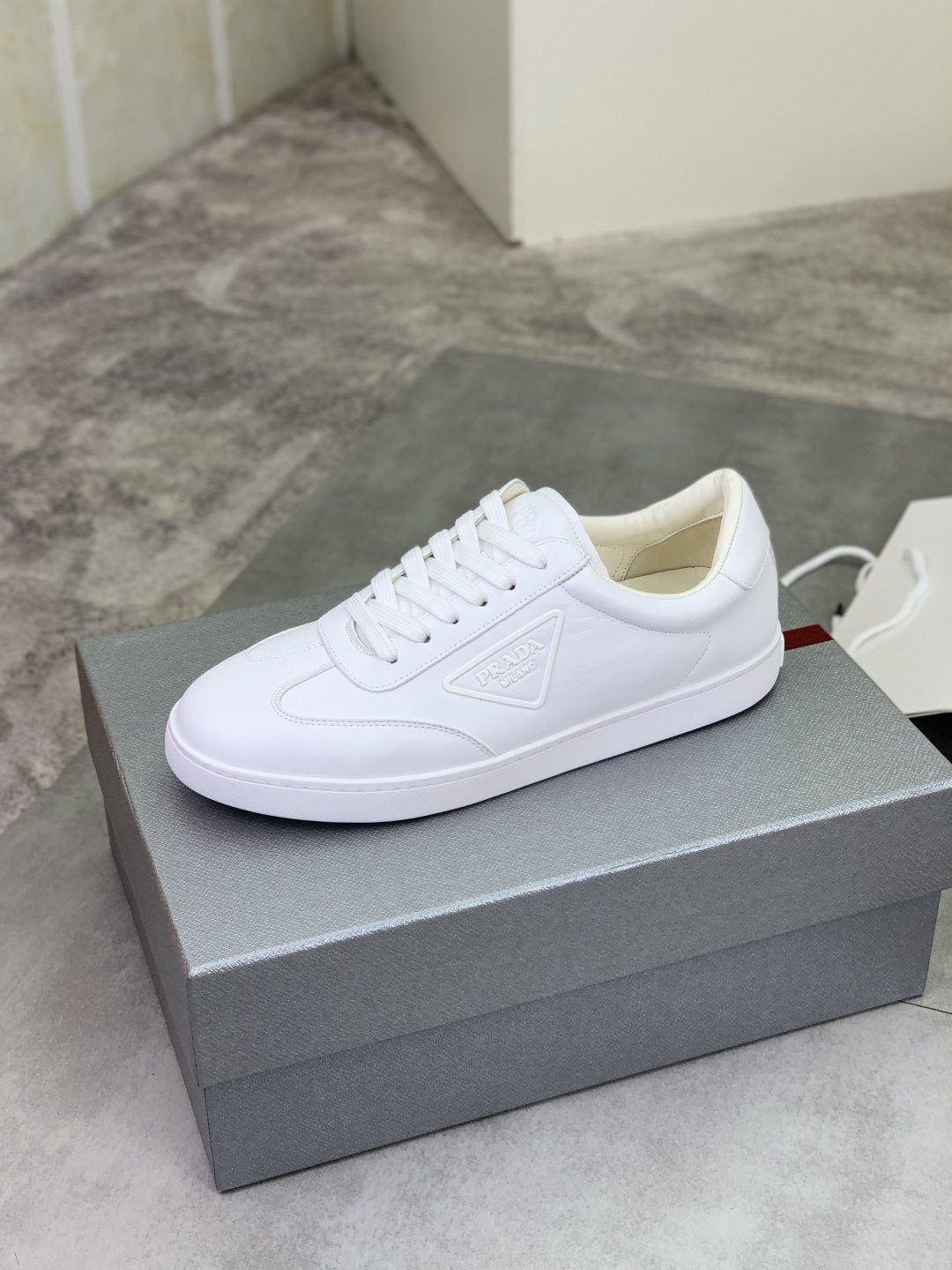 Prada Paneled Low-Top Sneakers