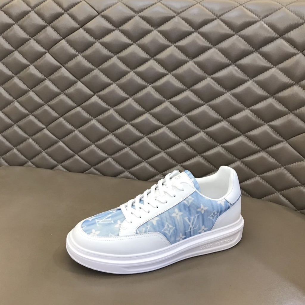 Louis Vuitton Men's Monogram Panel Low-Top Sneakers - Rounded Toe